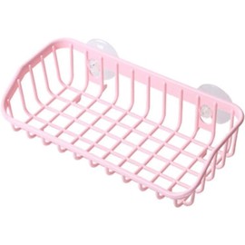 Txuolin 1 x multifunktionales Abflussgestell, hängendes Aufbewahrungsregal, Waschbeckenregal, Saugnapf, Geschirrspülen, Seife, Schwammhalter für kein Bohren, rostfrei, Küchenzubehör