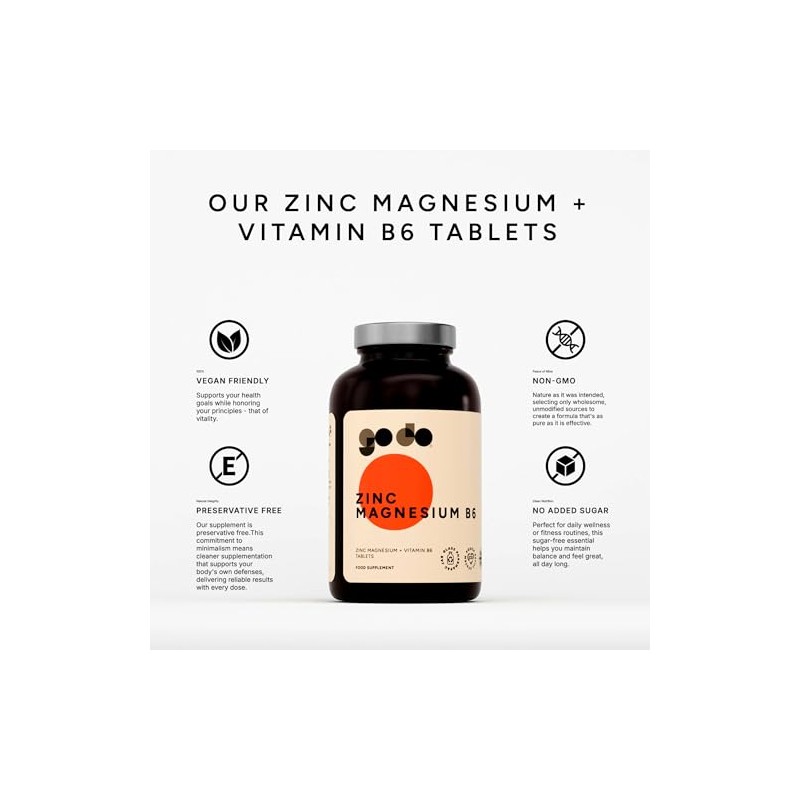 go do Zinc Magnesium Vitamin B6 Tablets — 360 Tablets,