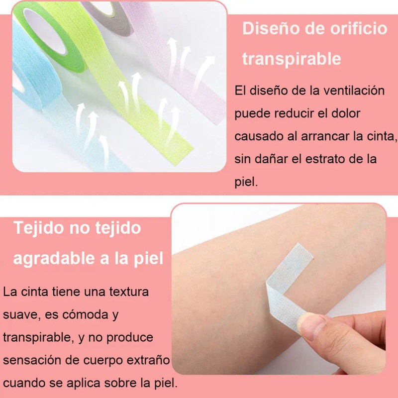 20 Cintas Extensor De Pestañas Micropore Paper Cinta Médica