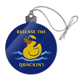 GRAPHICS & MORE Release The Quackin' Kraken Rubber Duck Funny Humor Acrylic Christmas Tree Holiday Ornament