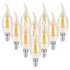 10PCS C35 LED Gold Filament Bulb 2700K 4W E14 Base