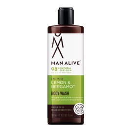 MAN ALIVE MAN ALIVE Shower Gel for men, 500ml mens body wash & face wash contains a masculine scent, Vegan, SLS Free & sulfate free formula. ideal mens grooming gifts for men (Original, Single)
