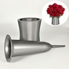 Grave Vase with Decorative Rosette Scala (Silver)