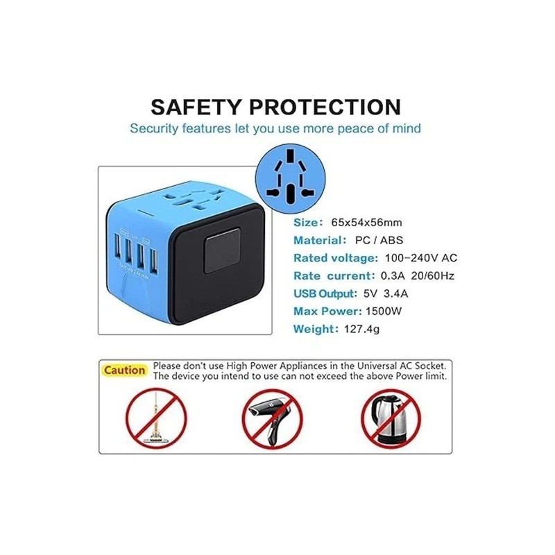 JMFONE International Travel Adapter Universal Power Adapter Worldwide All in