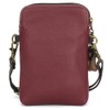 CHALA Cell Phone Crossbody Purse-Women PU Leather/Canvas Multicolor Handbag with