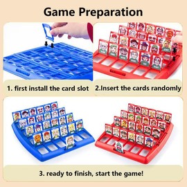 Quzyllic Who Is It Game, Who Am I Game, Guess Who for 2 Players, Board Game Logical Argumentation, Board Game Parents for Family and Party Fun