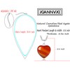 XIANNVXI Red Heart Pendant Carnelian Necklace Red Necklaces for Women