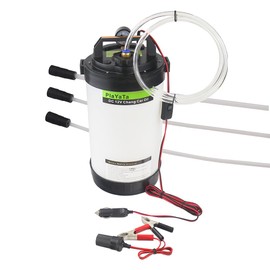PlaYaTa Electric DC12V Vacuum Oil Changer Drain Pump; Vacuum Liquid Extractor, Tool for Car, Truck, Motorcycle, Go Kart Oil, Transmission, Coolant Change, Easy to Use by Oil Stick Pipe（1.6Gallon）