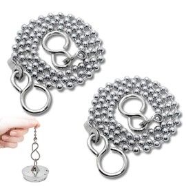 YUNTRUN 2 Bath Plug Chain Only, Plug Chain for Bathroom Sink, Drain Plugs Suitable for Bathtubs, Toilets, and Kitchens