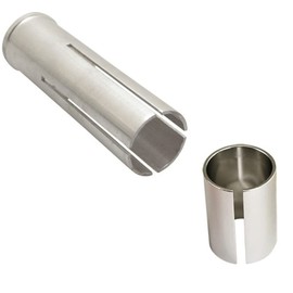 cyclingcolors Bicycle Ahead Headset Adapter 1-1 1/8 Inch 22.2 25.4 28.6 mm Matching Sleeve Stem Vintage Vintage Vintage Racing Bike MTB Fork Control Kit Silver Aluminium