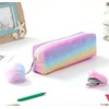 DUORUIMI Rainbow Pencil Case Pen Case Large Capacity Glitter Office