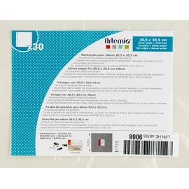Artemio 30 Sheets 12x12 Inch 30 Sheets Transparent Photo Album Pockets 30.5 x 30.5 cm