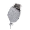 Sterntaler Girls' Bobble Hat Rhinestone Heart Hat, Silver mottled