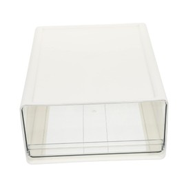 Operitacx Collapsible Stackable Storage Box Drawer Box for Office Supply Lightweight and Sturdy White 3-layer