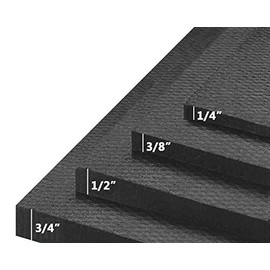 American Floor Mats Ultimate Stand-Alone Gym Mats Solid Black 4' x 8' - 1/4" Thick