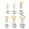 150pcs Round Terminal Set M3 M4 M5 M6 M8 M10