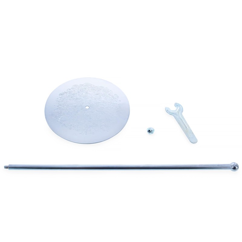 BestPysanky Ornate Silver Metal Rod Tree Topper Stand Display Stand