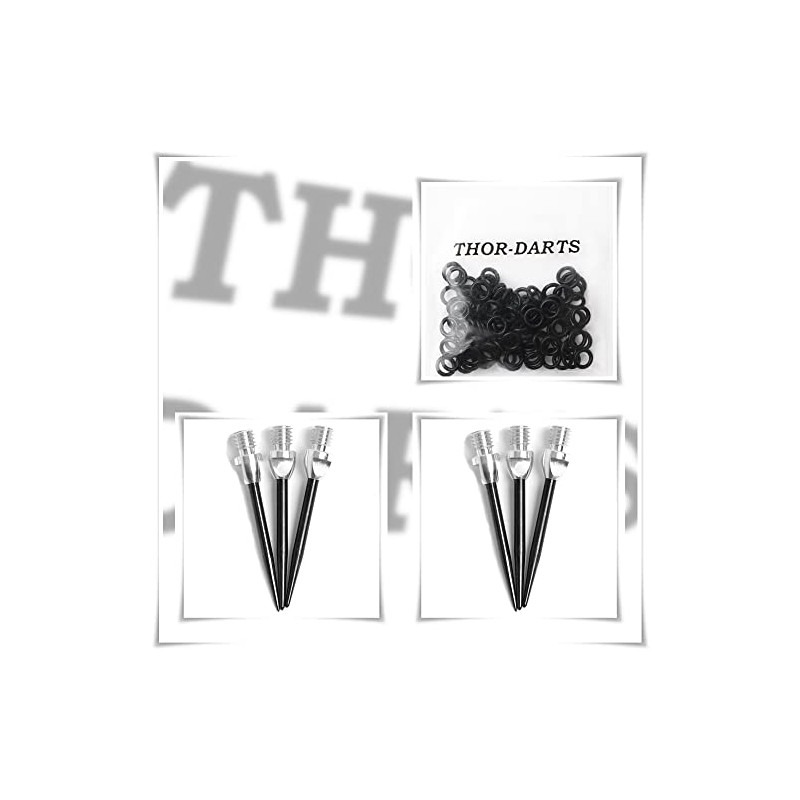 THOR-DARTS Unisex - Adult TD_MS2_sibl Converter, Silver-Black, 2 Set (6