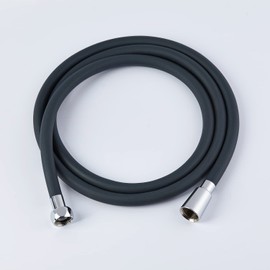 Flexible PVC Shower Hose for Barumi Livo & Pluo Handheld Showerhead - Charcoal Color, Smooth Design for Easy Cleaning & Installation, Tangle-Free 360° Rotation Connector, 71"(L)