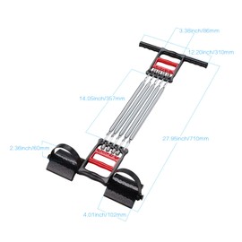 3 in 1 Multifunction Chest Expander for Man and Women, Including Grippers Hand Exercise Arm Exerciser & Elastic Foot Pedal Exercise Sit-ups Pedal Pull Rope & Professional Chest Exerciser for Men