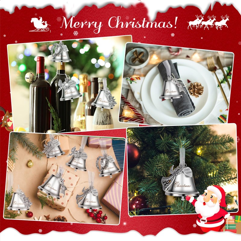 Jenaai 12 Set Christmas Bell Ornament Christmas Tree Hanging Ornament