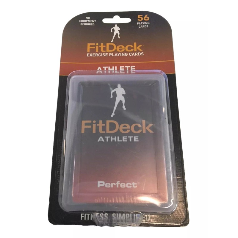 FITDECK Athlete 56 Card Workout Shuffle Motivation Train Stretch Explosive