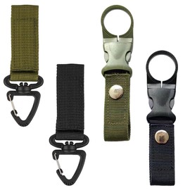 TEOZBLU Pack of 4 Tactical Key Chain, Belt Clip, Nylon Belt Carabiner Practical for Outdoor Camping Hiking Hunting Mountaineering Camping Hiking