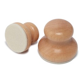 Creative Mark Hand-Held Printmaking Baren, Large 66mm Wooden Block Print Baren - Linocut Tools with Solid Wood Polished Domed Handle, Felt-Covered Base