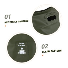 KOMBIUDA Foldable Water Basin 15l Collapsible Camping Trash Bin Outdoor Folding Bucket High-strength Material Versatile Use