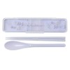 Poche Bouquet [Combi Set] Antibacterial Chopsticks & Spoon Set/Purple
