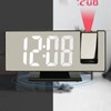 Projection Alarm Clock Large Screen ABS Mirror Surface LED Based