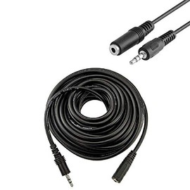 CableVantage 25 Feet 25FT Professional Quality Nickel Plated 3.5 mm Male/Female M/F Stereo Audio Extension Cable Cord for mp3 Players and Mobile Phones