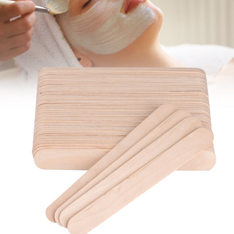 Rotekt 100Pcs / Bag Waxing Stick Spatula Aplicador Espátula de