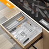 JYPS Silverware Organizer - Expandable Kitchen Drawer Organizer, Adjustable BPA