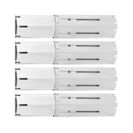 BBQration 4-Pack Extends from 11.75" up to 21" L Universal Replacement Heavy Duty Adjustable Stainless Steel Heat Plate Shield, Flavorizer Bar, Heat Tent, Burner Cover, Flame Tamer for Gas Grill