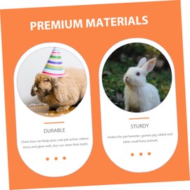 SEWOART 6pcs Chewy Straw Radish Bunny Treats for Rabbits Toys for Guinea Pigs Bunnies Toys Bunny Toy Cockatiel Toys Hamster Woven Toy Chew Toy Small Teething Supplies Chinchilla