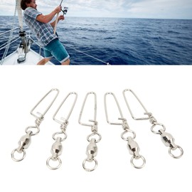Broches Giratorios de Pesca, 20 Piezas de Acero Inoxidable de Bloqueo Rápido Versátiles Rodamientos de Bolas de Pesca Giratorios a Prueba de Corrosión para Agua Salada para Pesca en Alta Mar (7)