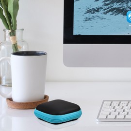 TOVINANNA Headphone Case, EVA Universal Portable Travel Carrying Earbud Case, Small Zipper Pouch, 2.95 x 2.95 x 0.98 in