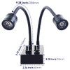 Microscope Light Source, USB Desk Dual Gooseneck Lights LED Mini