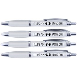 ELLIE'S Pen Hands Off!!, 4 Printed PENS for Ellie