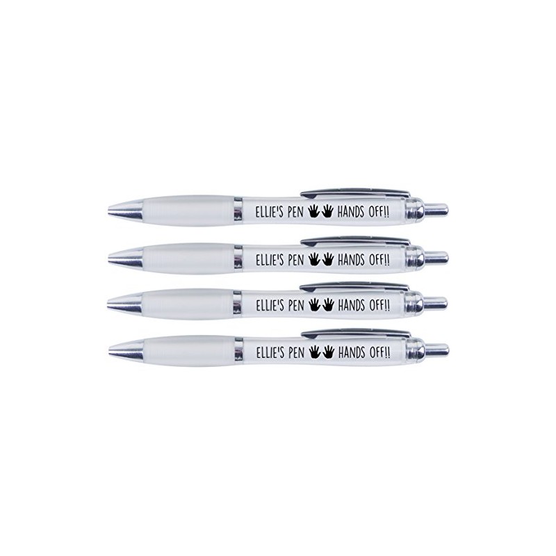ELLIE'S Pen Hands Off!!, 4 Printed PENS for Ellie