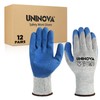 UNINOVA Work Gloves, Crinkle Rubber Latex Palm Coating, Safety Work