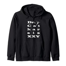 Dr. C XXV Big Print (weiß) Kapuzenjacke