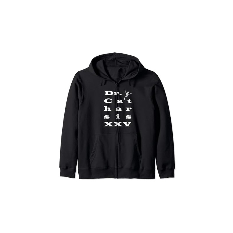 Dr. C XXV Big Print (weiß) Kapuzenjacke