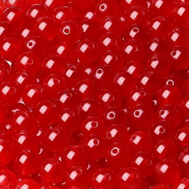 XIANNVXI Natural Stone Red Jasper Beads for Threading with Hole Round Crystals Gemstones for Threading Beads for Bracelets Chains DIY Jewellery Crafts 8 mm (Approx. 47 Pieces