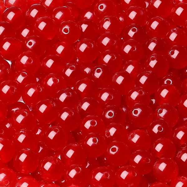 XIANNVXI Natural Stone Red Jasper Beads for Threading with Hole
