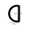 PARACORD PLANET Lightweight Black Plastic D-Ring (3/4 Inch, 20 Pack)