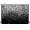 AIIKES 8x6FT Black and Silver Backdrop Silver Flash Backdrop Birthday