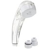 Kakudai Low Water Pressure Massage Stop Shower Clear White 356-720-W