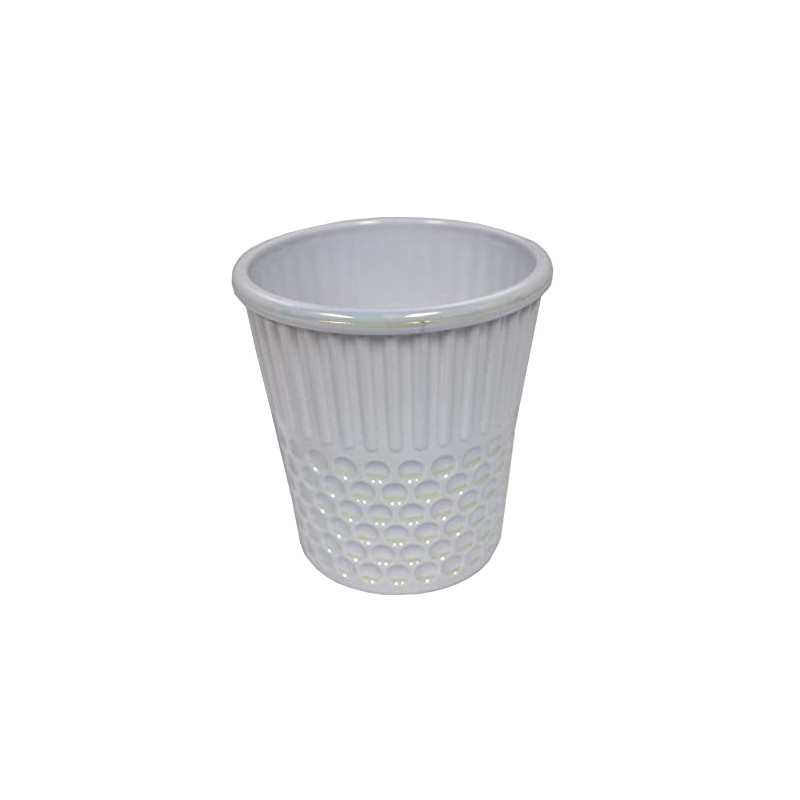 Hemline Thimble Craft Container, Pearl White